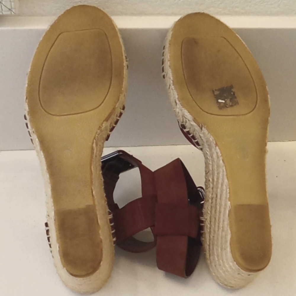 VINCE Stefania Suede Espadrille Wedge Sandal 10M - Picture 7 of 8